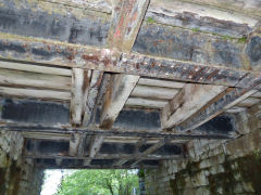 
Underside of LNWR Pentwyn underbridge, Abersychan, June 2013